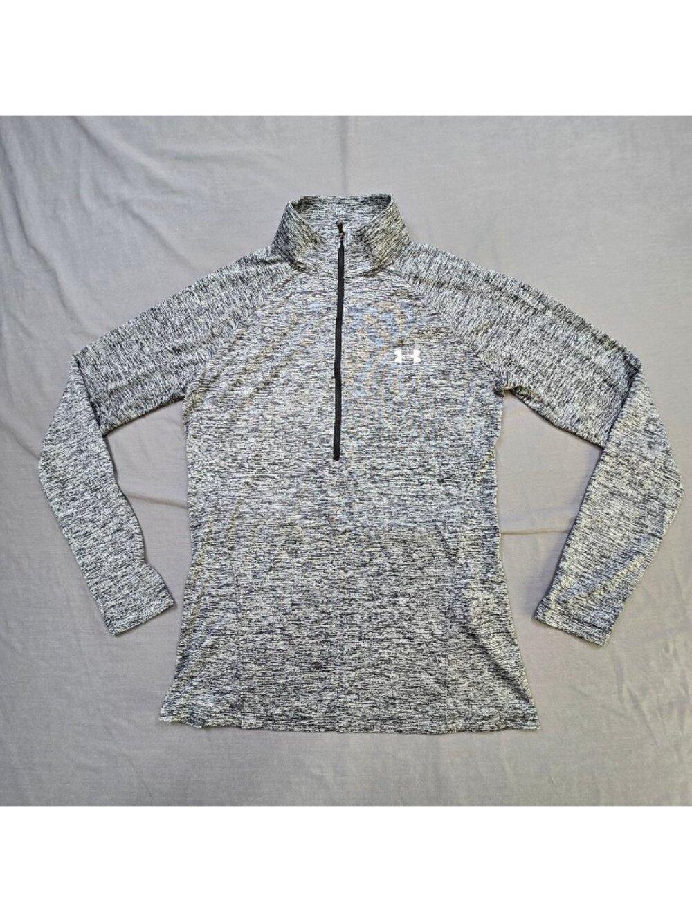 Under Armour Small Womens Half-Zip Pullover Gray HeatGear Lightweight Top